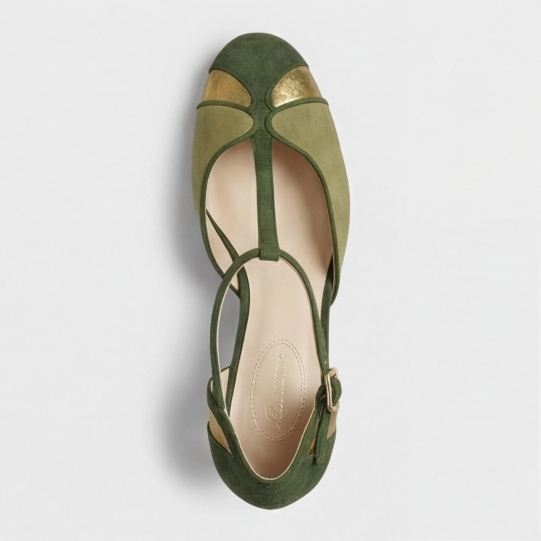 Coralise | Kvinders To-Farvet Kitten Heel Slingback Pumps