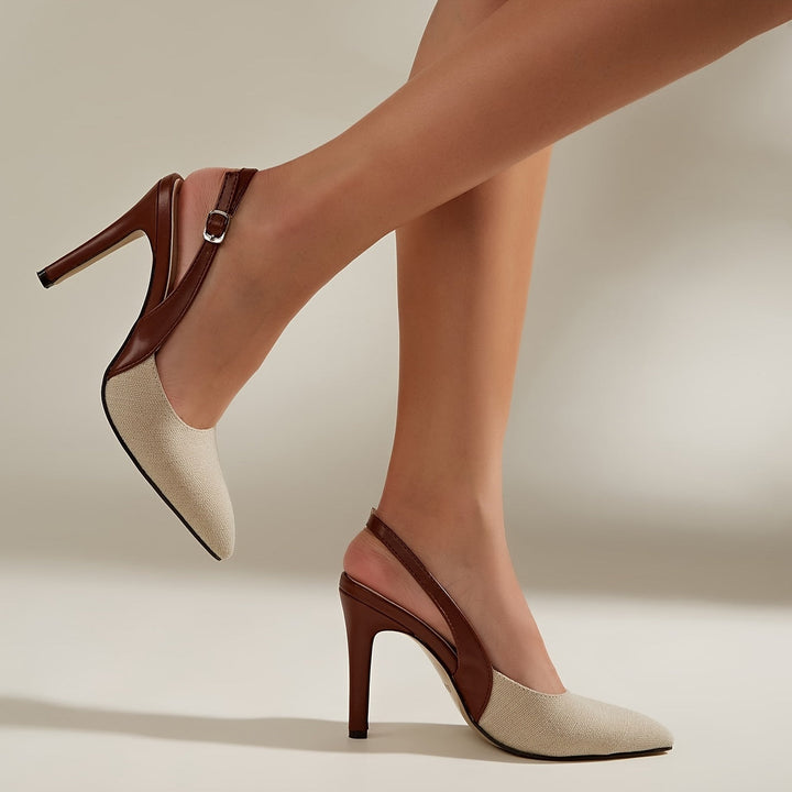 Amelie | Kvinders Slyngeback Pumps i Kontrastfarve