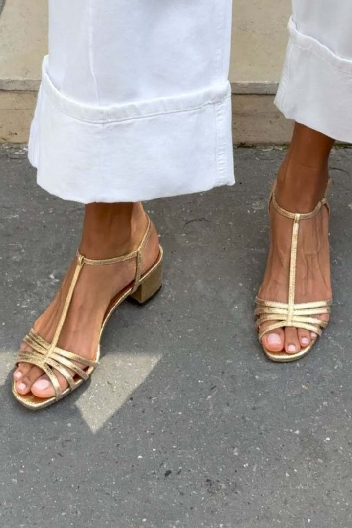 Allegra | Gyldne Sandaler Daglig Elegance