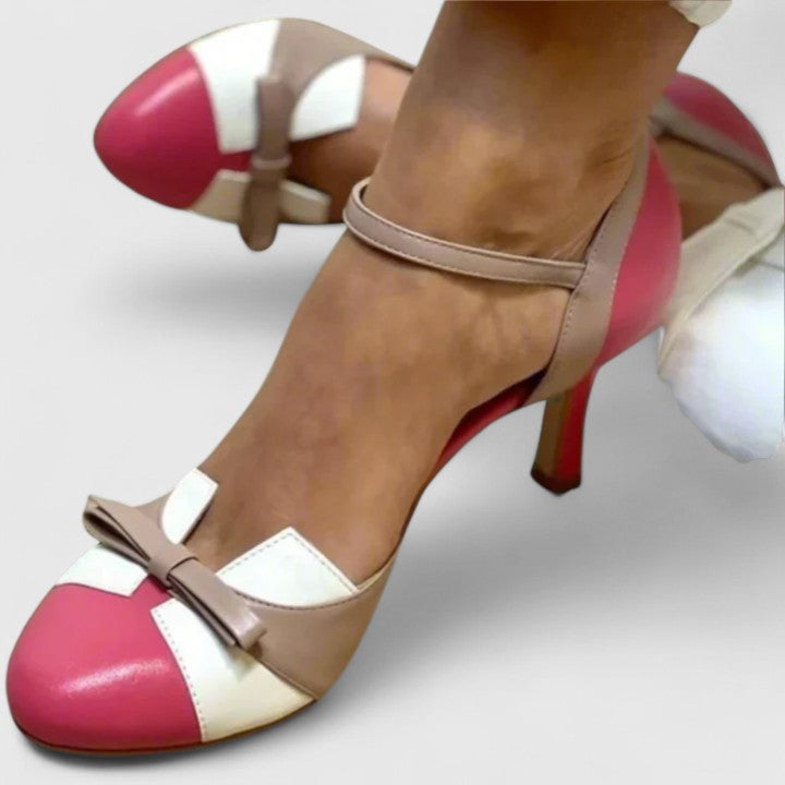 Quinnae | Kvinders Ribbons Detalje Kitten Heel Pumps