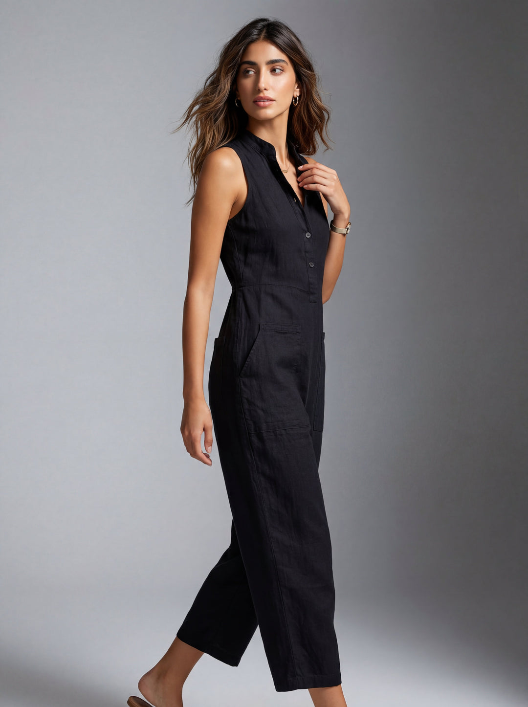 Ærmeløs Minimalistisk Jumpsuit