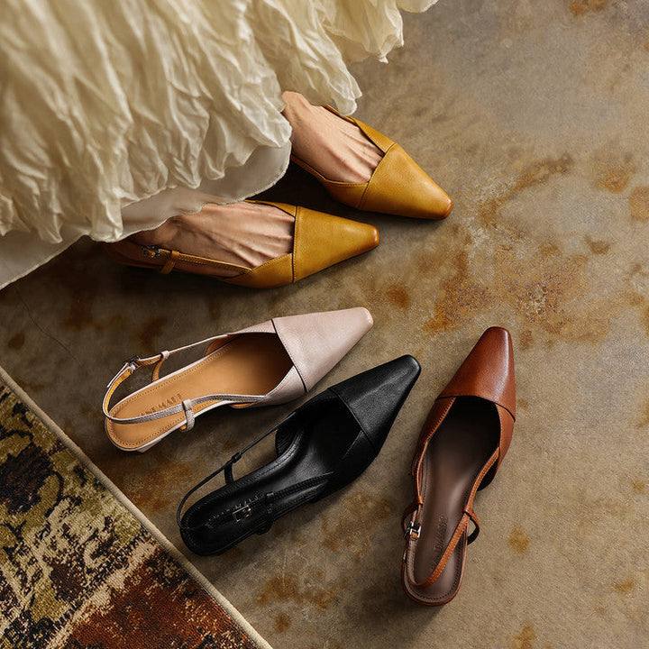 Serelle | Læder Slingback Hæle