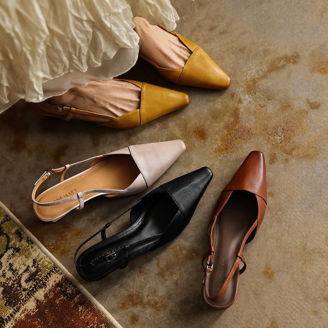 Serelle | Læder Slingback Hæle