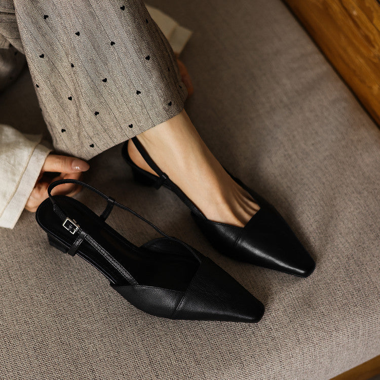 Serelle | Læder Slingback Hæle