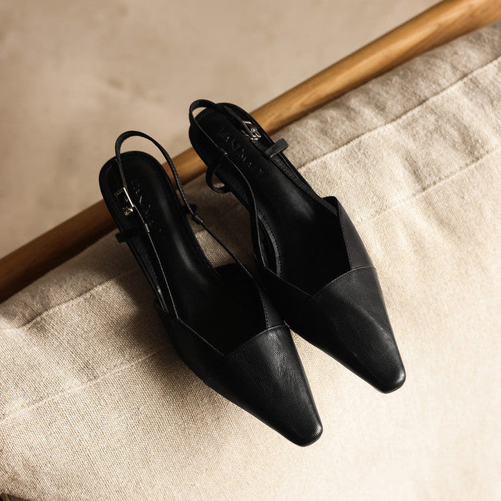 Serelle | Læder Slingback Hæle
