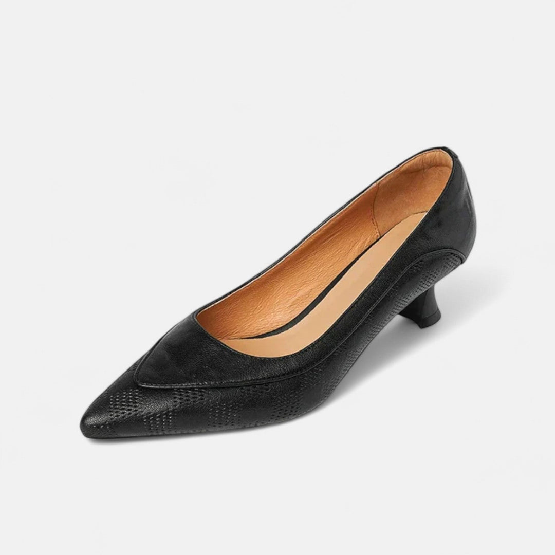 Amara | Kvinders Læder Kitten Heel Pumps