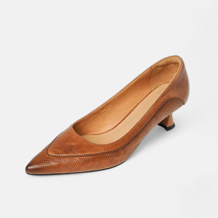 Amara | Kvinders Læder Kitten Heel Pumps
