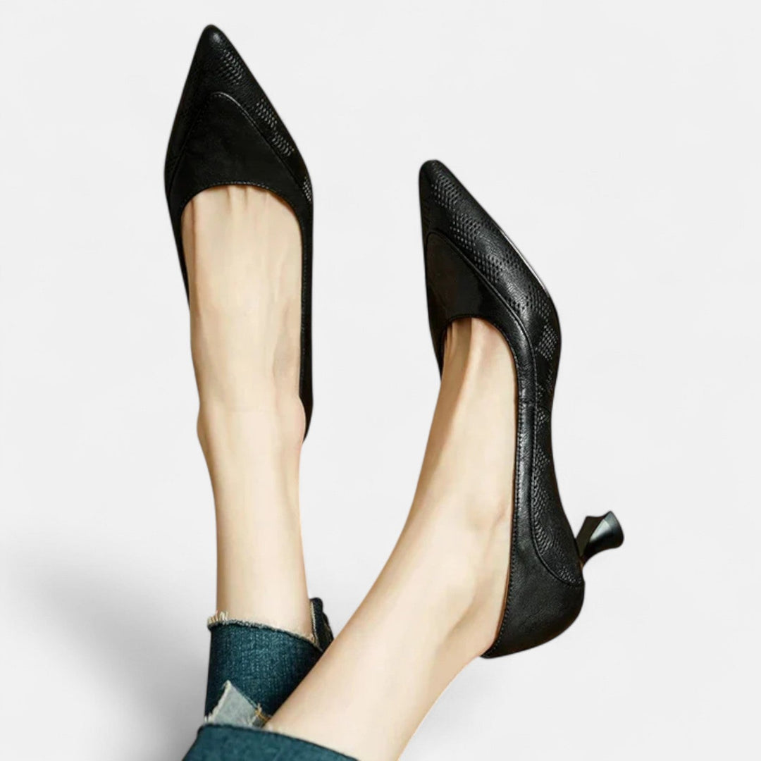 Amara | Kvinders Læder Kitten Heel Pumps
