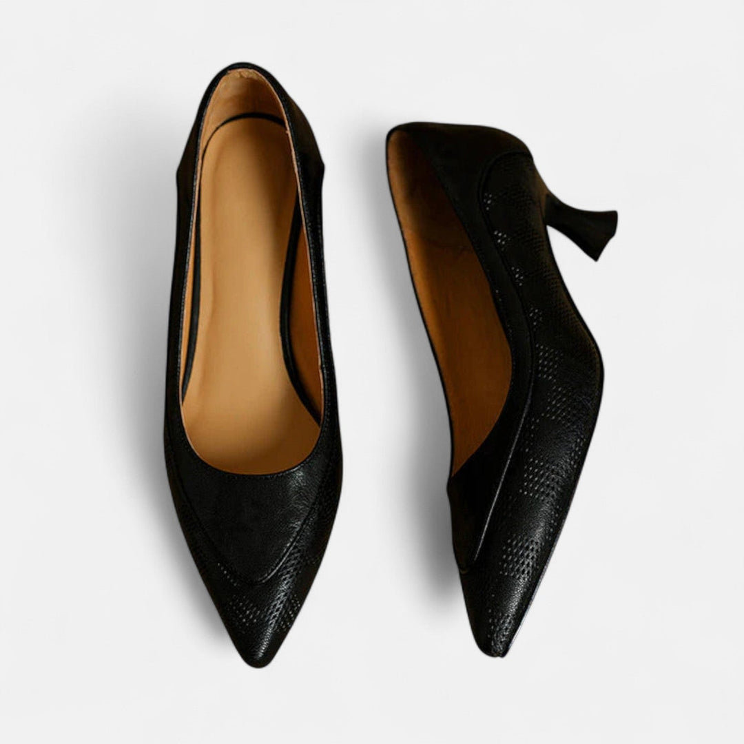 Amara | Kvinders Læder Kitten Heel Pumps