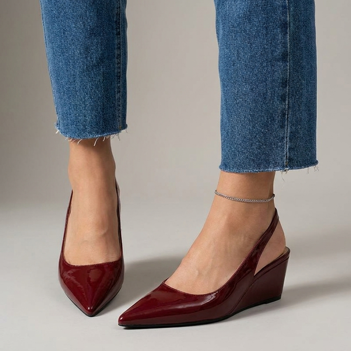 Elena | Elegant Slingback Wedge Hæle