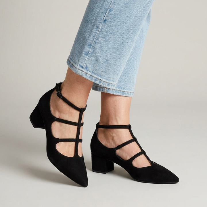 Sorelle | Kvinders klassiske blokhæls pumps i nude
